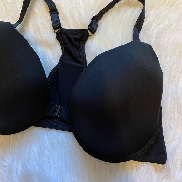 Bra Womens Size 42D Black Front‎ Closure - Picture 3 of 8
